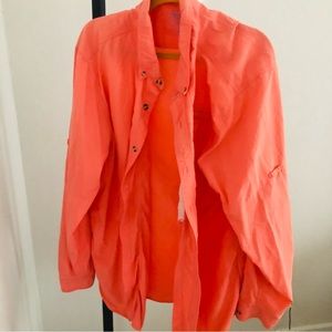 Orange ! True Flies Long sleeves fishing Button Up Shirt -xxl